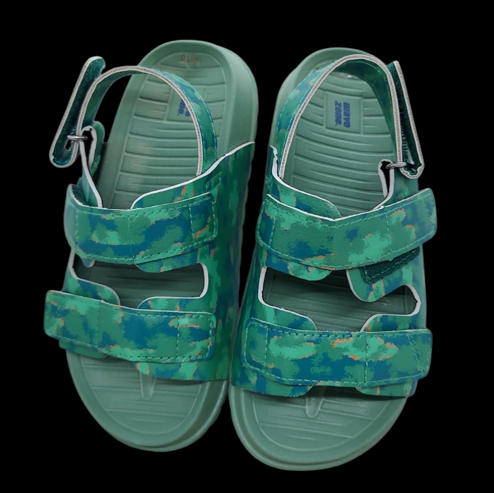 Wave Zone Green Sandals with Adjustable Straps Toddler Size 9/10 NWOT